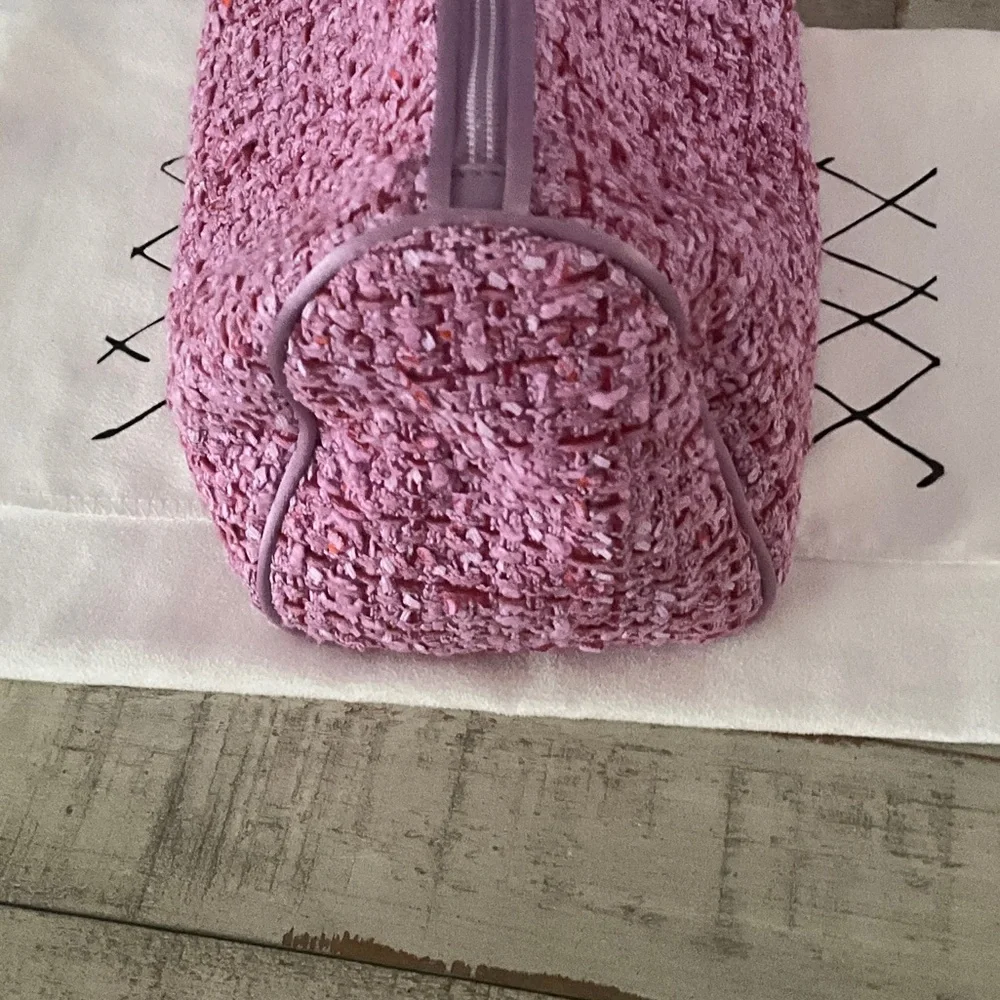CHANEL Pink Tweed Cosmetic Pouch